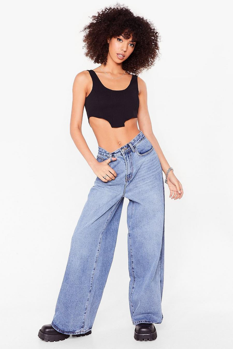 High Waisted Oversized Wide Leg Jeans